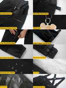 Men's Women's Outdoor Skiing Overalls Winter Thickening Warm Snowboard Trousers Hooded Waterproof Windproof Loose Ski Strap - Product Image 2