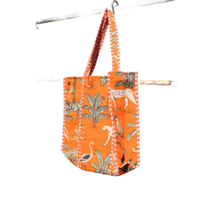 Sac fourre-tout en coton matelassé indien pour femmes sac à bandoulière imprimé élégant pour voyage sacs fourre-tout à la mode - Product Image 3