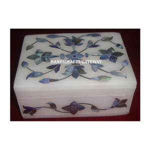 Customized Size Rectangular Shape <b>Jewelry</b> <b>Storage</b> Blue Mother of Pearl Inlay Floral Design on <b>Jewelry</b> Boxes in Best Low Price - Product Image 1