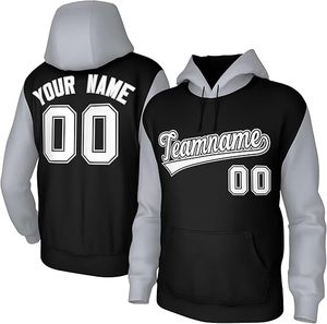 Sudadera personalizada de mayor venta de tendencias para hombres Sudadera con capucha para jóvenes Número de nombre del equipo cosido personalizado - Product Image 1