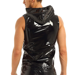 Musculation musculaire fermeture éclair Stringer mode chemise sans manches Gyms Singlets Fitness vêtements extensible entraînement débardeurs - Product Image 3