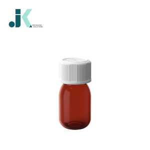 Botella Redonda de PET de 30 ml para Jarabe con Tapa CR, Color Ámbar, Mejor Precio, Servicio OEM ODM - Fábrica en Vietnam M0758 - Product Image 2