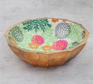 Bol de service en bois personnalisé de la meilleure qualité fait à la main pour servir des salades et des fruits dans les restaurants utilisés. - Product Image 4