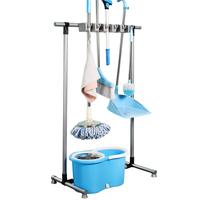 Support de balai de vadrouille resmovables mettre des vadrouilles humides support d'outils de nettoyage sur pied en acier inoxydable pour écoles/hôpitaux/hôtels