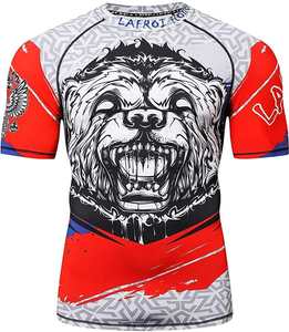 Nouveau design personnalisé vente en gros Rashguard personnalisé à manches longues entièrement sublimé OEM MMA BJJ Compression chemises hommes - Product Image 2