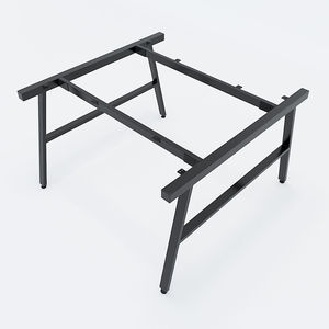 SFAC005-2-Seater Minimalist Design Rubberwood Table with A-Frame Iron Legs - Product Image 4