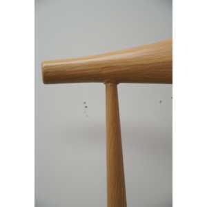 Sedia da pranzo contemporanea con schienale alto, effetto legno, braccioli e seduta imbottita in pelle PU - Product Image 6