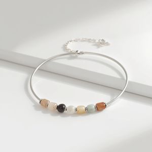 Modern Minimal Yellow <b>Gold</b> Luxury Chain & Link <b>Bangle</b> Bracelet with GIA Certified Clean Line Adjustable Design Jewelry for Women - Product Image 4