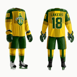 OEM personalizado Pro Hockey Uniforme Equipo Hockey Jerseys en la sublimación y el tackle sarga cosida parche para el equipo de hockey sobre hielo Jersey - Product Image 3