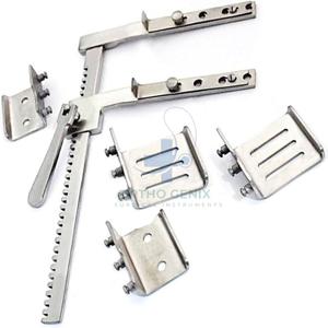 Espaciador de Costillas Manual de Alta Calidad con 2 Cuchillas, Retractor Burford Finochietto de 10 a 12 Pulgadas, Juego de Instrumentos Ortopédicos de Acero Inoxidable Genix - Product Image 3