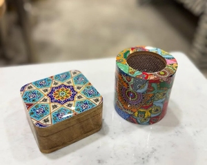 Bois et acrylique Bakhoor brûleur décoration de la maison Style arabe brûleur d'encens Mubkhar porte-encensoir par faizacraft - Product Image 1