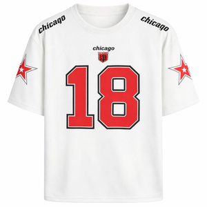 Maillot de football américain en gros |   T-shirt imprimé 100% polyester |   Vêtements de sport respirants pour l'été |   Logo personnalisé de haute qualité - Product Image 5