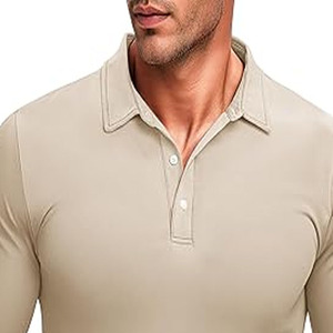 Vêtements de golf ajustés unis multicolores à manches longues personnalisés Polo combiné de couleurs en polyester t-shirt pour hommes téléchargés par Dress Sports - Product Image 2