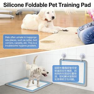 Customizable Square Silicone Eco-Friendly Reusable Cat & <b>Dog</b> Urinary Pads Easy-To-Clean with Solid Pattern - Product Image 3