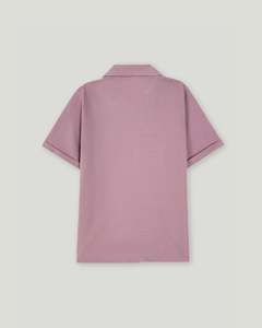 Camisetas de Algodón Color Malva con Botones para Mujer, Tallas Grandes, con Logotipo Personalizado, Hechas de Tela Suave y Duradera, Atuendo Moderno en Color Malva Sólido - Product Image 2