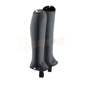Custom Designed Zippered Cowhide Half <b>Chaps</b> for <b>Men</b> and Women Genuine <b>Leather</b> Horse Riding <b>Chaps</b> Western Style - Product Image 1
