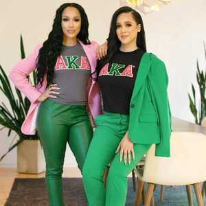 2025 Greek <b>Women's</b> XAKA Silver Soror <b>Black</b> Crew Neck Tee Elegant Greek Letter Design Greek Wear Sorority T-shirt Fast Shipping - Product Image 6