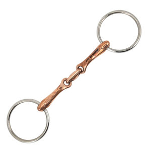 Broca De Filete de anillo suelto con junta tórica Enlace de cobre articulado 290x75mm Broca de boca de caballo de acero inoxidable Suave y seguro para caballos jóvenes - Product Image 2