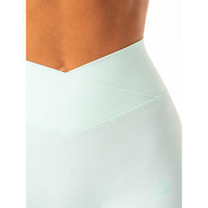 Transpirable personalizado Cool Mint NKD Cross Waist Band Leggings High Cross Over Waist Active Wear Fashion Gym Leggings para mujeres - Product Image 6