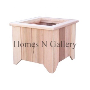 Macetas de madera para exteriores de gran tamaño más vendidas, macetas hechas a mano, diseño minimalista, acabado de madera Natural de alto estándar, directo de la India - Product Image 3