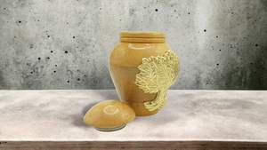 Wooden Cremation Urns for Ashes Adult Male/Female -Beautiful Unique 3D Style Decorative Urns W/<b>Velvet</b> <b>Bag</b> -5" (Tree of Life) - Product Image 4