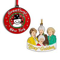 Markenlogo Weihnachts baum dekoration Weihnachts metall benutzer definierte Emaille Ornament