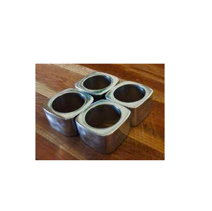 Porte-serviettes en aluminium pour table de fête de mariage Porte-serviettes rond en aluminium fabriqué et naturel - Product Image 4