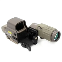 FDE 558 Holographic Red Dot Sight G33 3X Magnifier Set 30mm Objective Lens Red Green Illumination Mil Spec Markings Shockproof