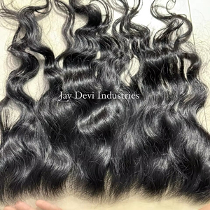 Extensiones de cabello humano virgen alineado con cutícula Natural sin procesar, cabello brasileño, Color negro crudo, paquetes Remy rizados vietnamitas - Product Image 1