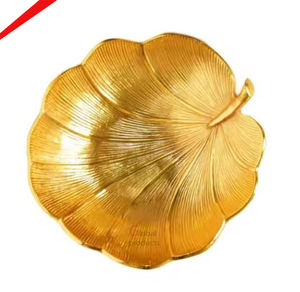 Cuencos de servicio de diseñador redondos de metal chapado en oro caliente para hotel y restaurante en casa - Product Image 5