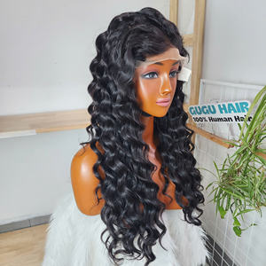 Perruque en cheveux humains vierges vietnamiens à 100 %, vague profonde, 24 pouces, vague d'eau, prix de gros, haute qualité, dentelle transparente, fournisseur - Product Image 5