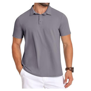 Polo de Alta Calidad para Hombre, Transpirable, de Spandex, Jersey de Seda, Tejido de Punto, Bordado, Colorido, Corto, Talla XL, Estampado - Product Image 1