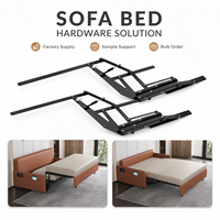 Mécanisme de pliage à 3 étapes pour canapé-lit extensible, quincaillerie d'extension, gain de place, pour meubles de salon modernes et compacts