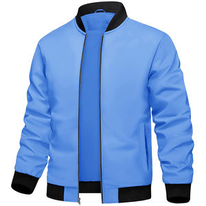Vente en gros de veste universitaire baseball en polyester uni personnalisée pour hommes bombardier noir pour garçons avec logo imprimé sur le devant - Product Image 1