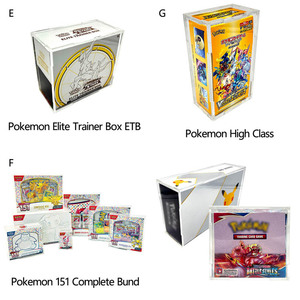 Pokebolas Acryl Booster Box UV-Schutz Poke Mon Monster Elites UV-Filter ETB Acryl Fall <span class=keywords><strong>Pokemon</strong></span> Booster Box Protector