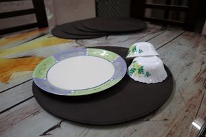 Real Leather Top Quality <b>Round</b> Placemat Waterproof Wear Resistant Oil Proof Dining <b>Table</b> <b>Mat</b> Heat-Insulating - Product Image 5