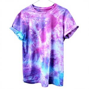 Camiseta Tie Dye Personalizada con Diseño en Espiral, 100% Algodón, Estilo Urbano Holgado, Informal, Unisex, para Verano, Venta al Por Mayor - Product Image 1