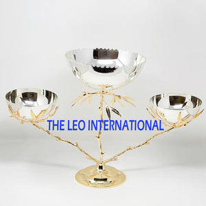 ชามชุบเงินทรงกลมทำจากโลหะสแตนเลสชามสำหรับตกแต่งบ้านที่ทันสมัยดูหรูหราขายดี - Product Image 5