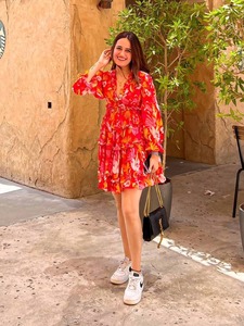 Robe d'été pour femme, mini, à imprimé floral, en coton 100%, fabriquée à la main en Inde, pour les fêtes, les mariages, cadeau personnalisé, vente personnalisée, naturelle - Product Image 3