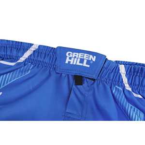 GREEN HILL 2023 Nuevos Shorts Azules de MMA, Ropa Deportiva Personalizada de Seda para Lucha y Boxeo, Técnica de Sublimación Lavada, Esencial para el Entrenamiento - Product Image 1