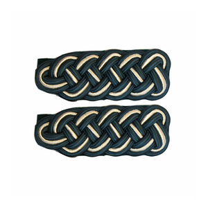 OEM Service High Quality WW2 German Shoulder Pads 2024 Epaulettes Gold Mylar <b>Black</b> Backing Badges - Product Image 6