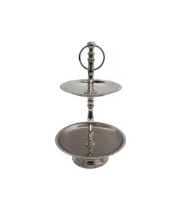 Soporte de pastel de metal profesional con diseño floral finamente detallado para grandes reuniones formales y decoraciones de postres - Product Image 5