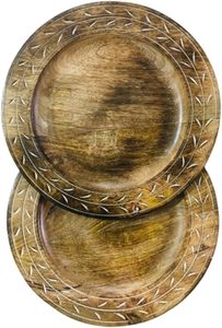 Assiette de présentation de luxe en bois de manguier avec polissage lisse, parfaite pour les restaurants haut de gamme et les buffets - Product Image 6