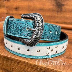 Ceinture en cuir de vachette artisanale de marque supérieure personnalisée de qualité supérieure pour hommes et femmes avec ceinture en cuir véritable à boucle ardillon - Product Image 1