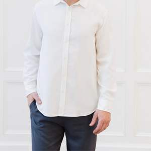 Chemise boutonnée à manches longues pour hommes-100% coton, coupe confortable, idéale pour les affaires et les vêtements décontractés - Product Image 2