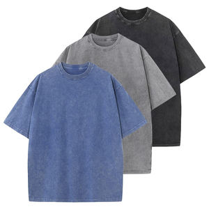 Men's T-Shirts Vintage <b>Stone</b> Washed Streetwear Hip Hop Fashion O-Neck Embroidered Short Sleeve Cotton Casual Top T-shirt for men - Product Image 2