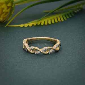 Nueva llegada IGI certificado VVS laboratorio cultivado diamante chapado en oro 925 Plata infinito anillo de bodas banda para mujer joyería mayorista - Product Image 6