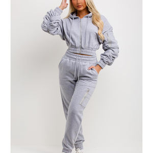 Ropa de calle personalizada de alta calidad Sudadera con capucha de lana en blanco con cremallera bolsillos de doble capa vintage sudaderas con capucha de lavado ácido desteñido al sol - Product Image 3