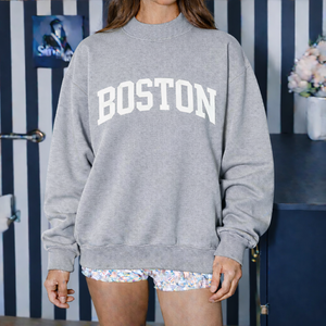 Sweat-shirt à col montant long et ample pour femme, automne-hiver, style streetwear décontracté, doux et chaud, tenue quotidienne - Product Image 1