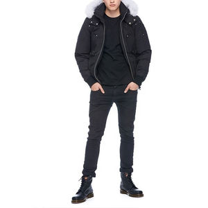 Chaqueta Bomber de Invierno con Logotipo Personalizado al por Mayor, Chaqueta de Moda con Cuello Mao y Capucha de Forro Polar para Unisex 2025 - Product Image 5